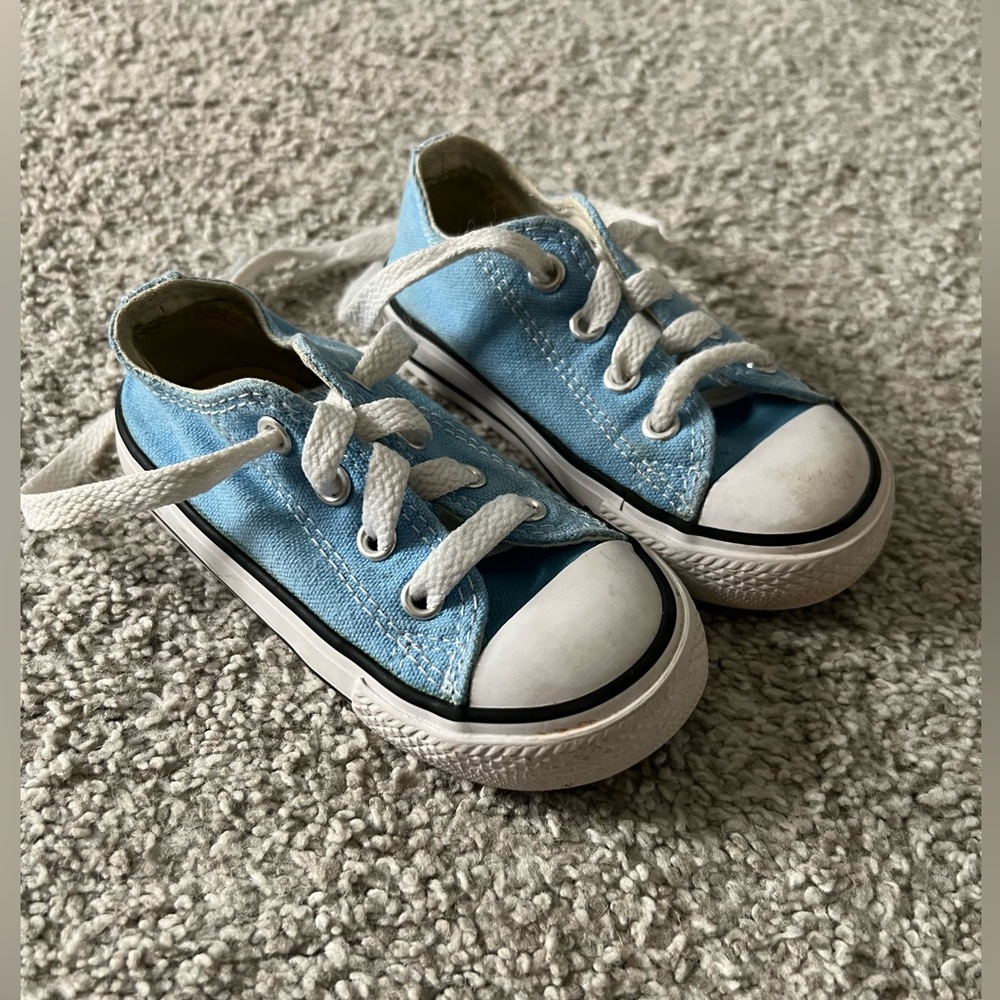 Light blue Converse baby/toddler shoes